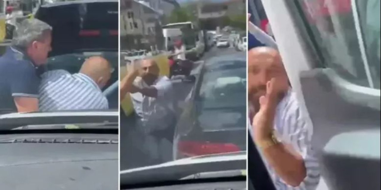 Trafikte yol verme kavgası: Bir anda beyzbol sopasına sarıldı