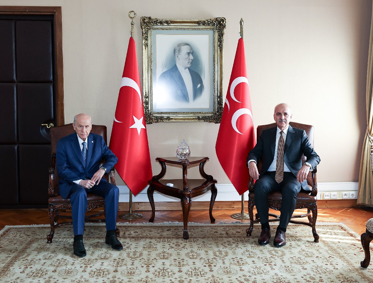 Kurtulmuş'tan, Bahçeli'ye sürpriz ziyaret!