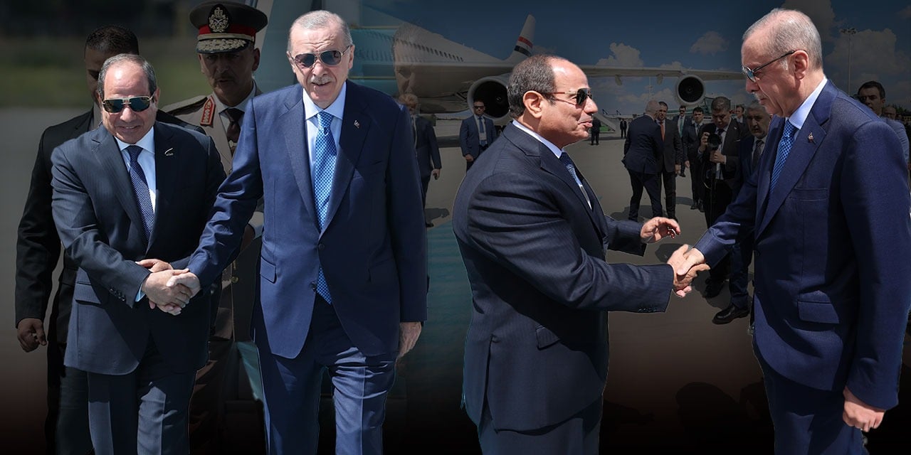 Erdoğan ile Sisi aynı araçla Saray'a döndü!