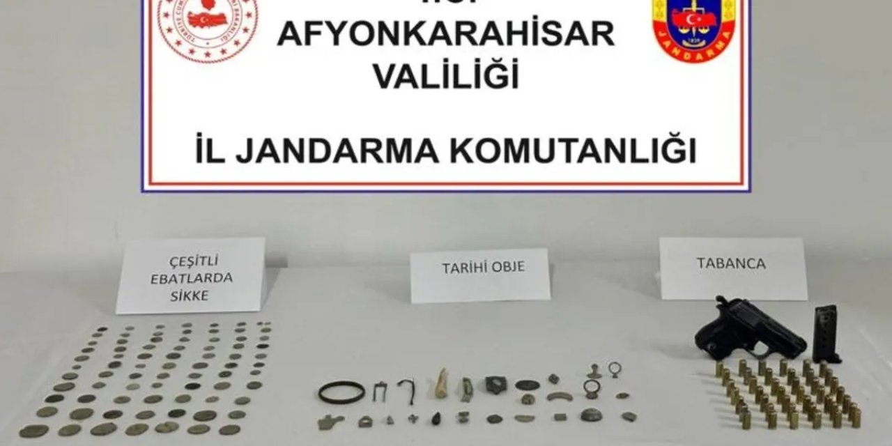 Afyonkarahisar'da tarihi eser operasyonunda 3 şüpheli yakalandı