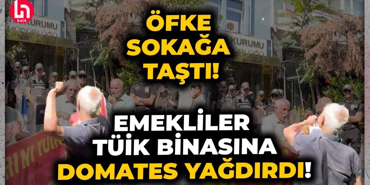 Emekliler, TÜİK'i domates yağmuruna tuttu: Alın salça mı yaparsınız, menemen mi yaparsınız...