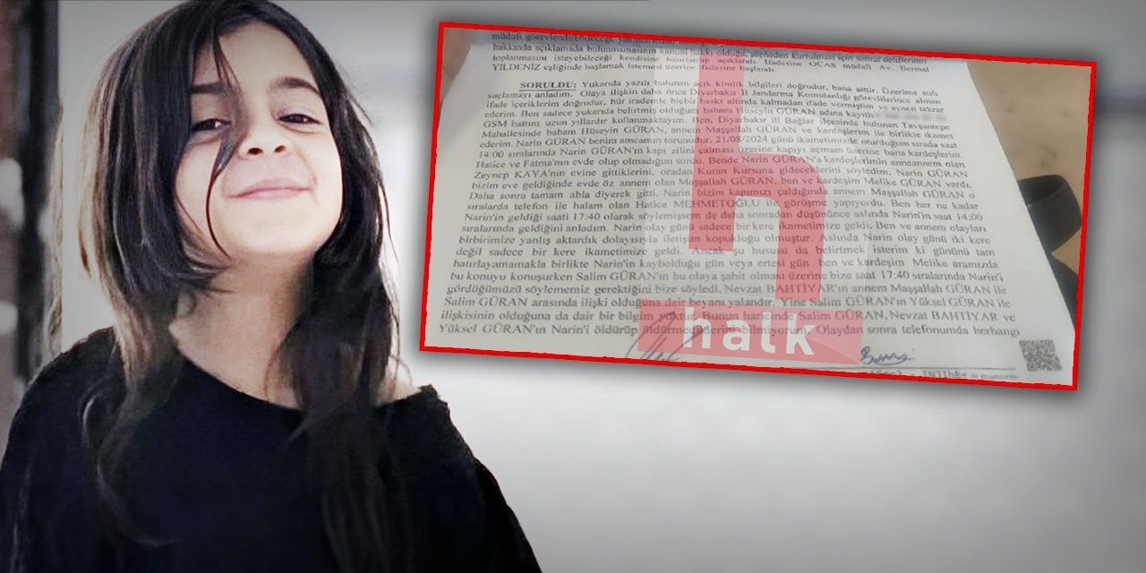 Narin'in kuzeninin soruşturma seyrini değiştirecek ifadesi ilk kez Halk TV'de!