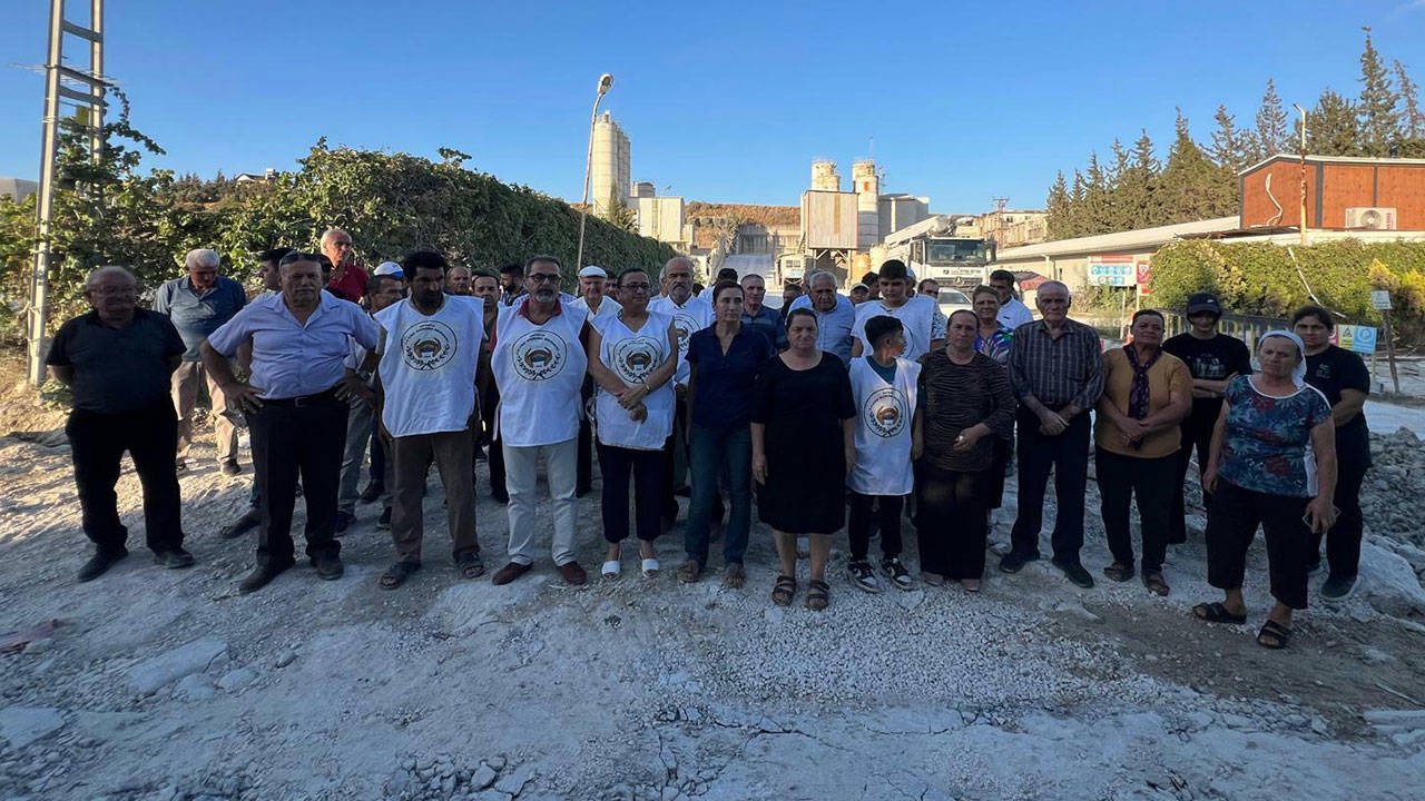 Hatay'da beton santrali protestosu!