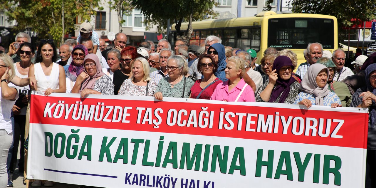 Köylülerden ikinci taş ocağına karşı  imza kampanyası