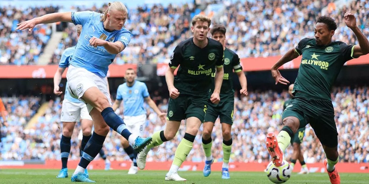 Haaland yine yaptı yapacağını. Manchester City'yi uçurdu