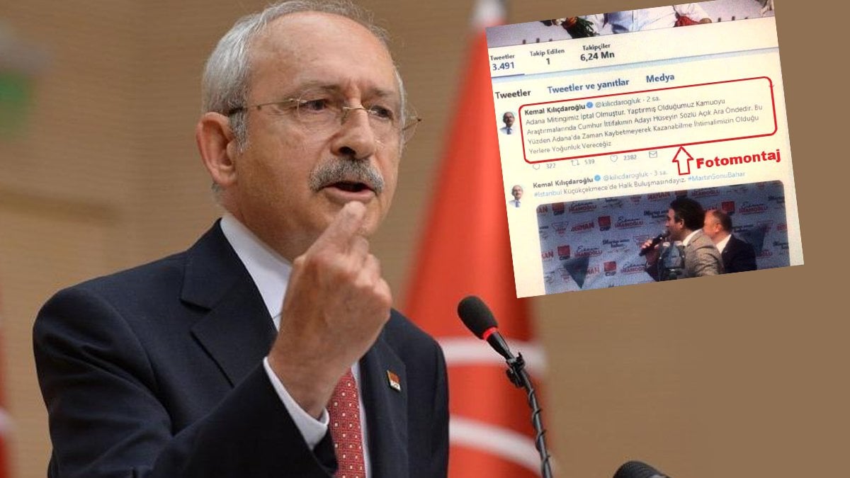 Kılıçdaroğlu resmi hesaptan paylaşıp 'fotomontaj' dedi