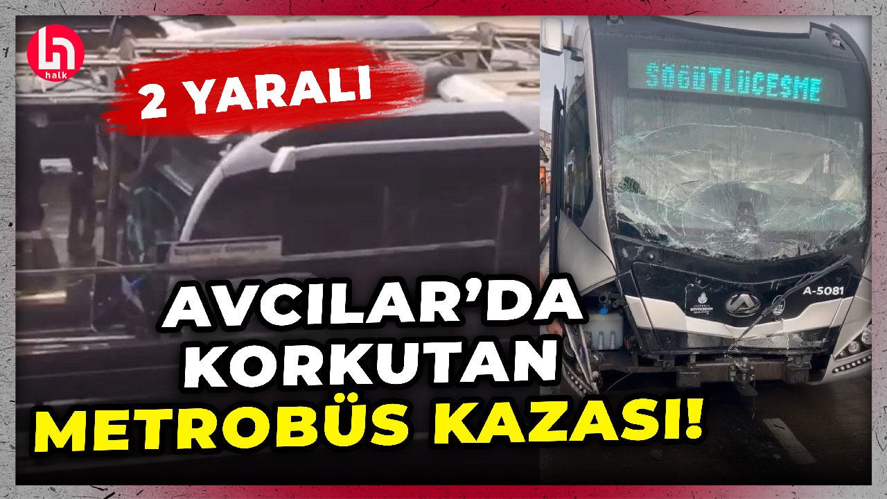 Avcılar'da metrobüs kazası! Kayganlaşan yolda duramadı... İşte o görüntüler...