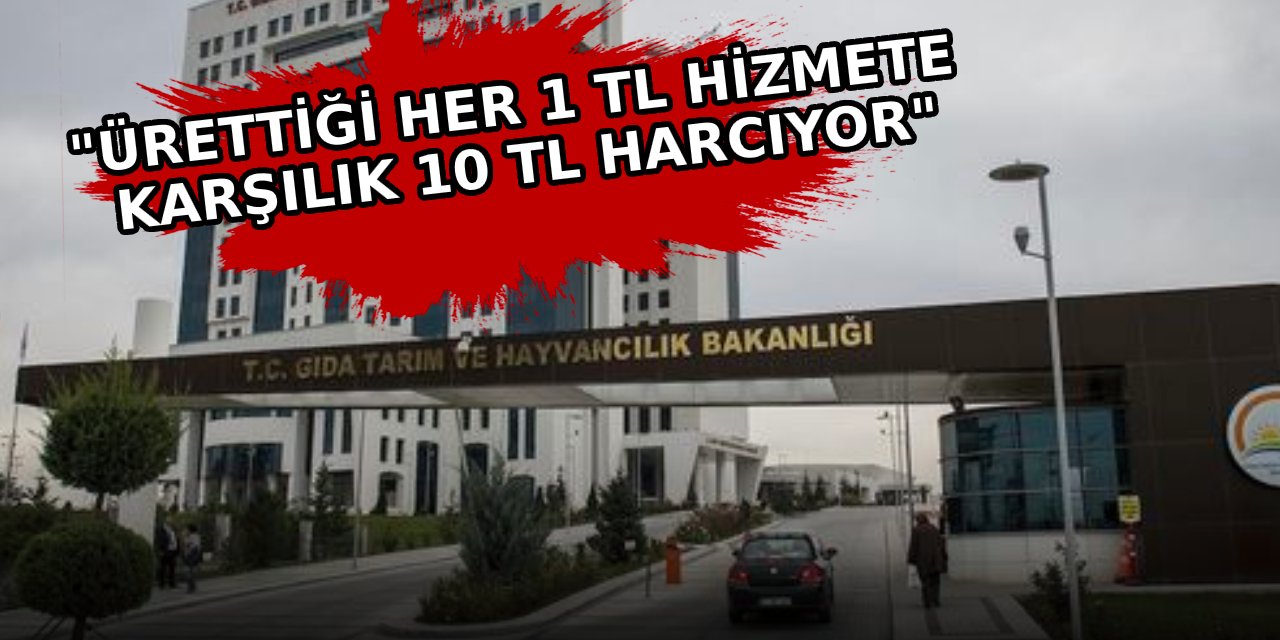 Tarım ve Orman Bakanlığı 175 milyarlık zararla iflasın eşiğine geldi