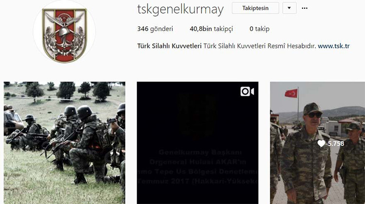 Türk Silahlı Kuvvetler, sosyal medyada da etkin