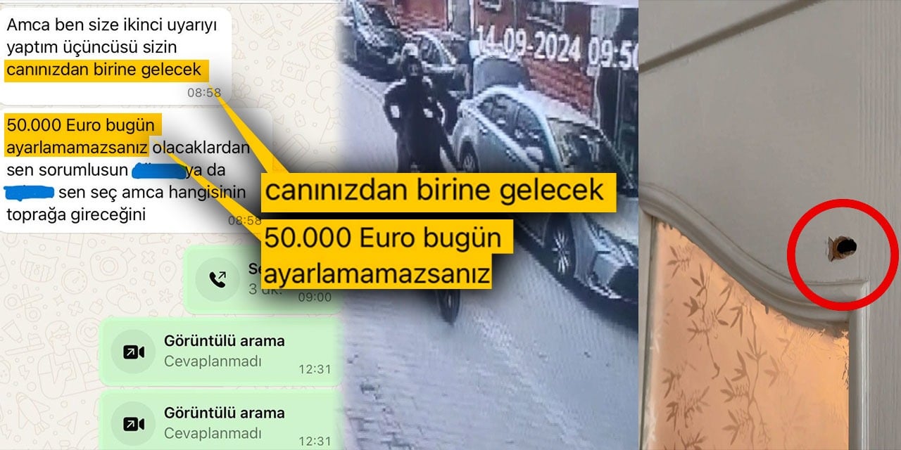 Esenyurt'ta 50 bin euro haraç istediler.Ödeme yapılmayınca evi ve aracı kurşunladılar