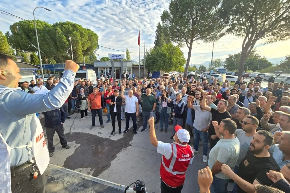 Yatağan Termik Santrali işçilerinden "Geçinemiyoruz" eylemi