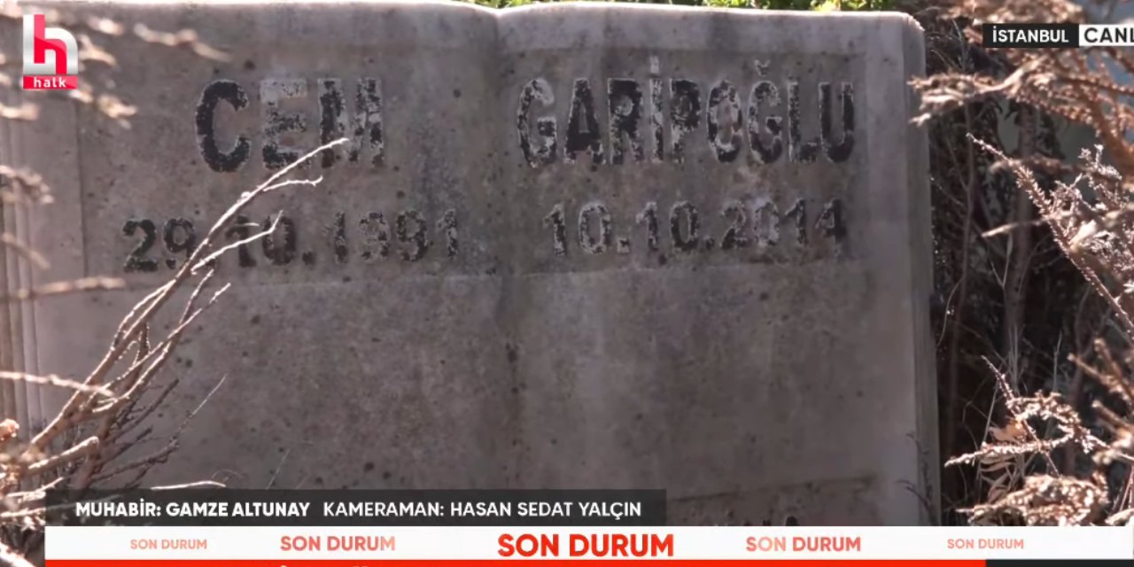 Halk TV Cem Garipoğlu'nun mezarında