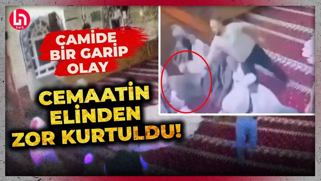 Namaz sırasında imama tabureyle vurdu! Cemaatin elinden zor kurtuldu!