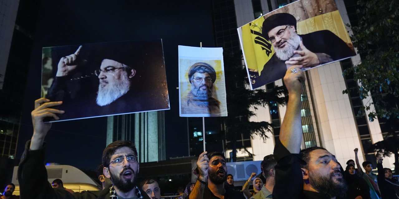 İsrail Başkonsolosluğu önünde Nasrallah protestosu