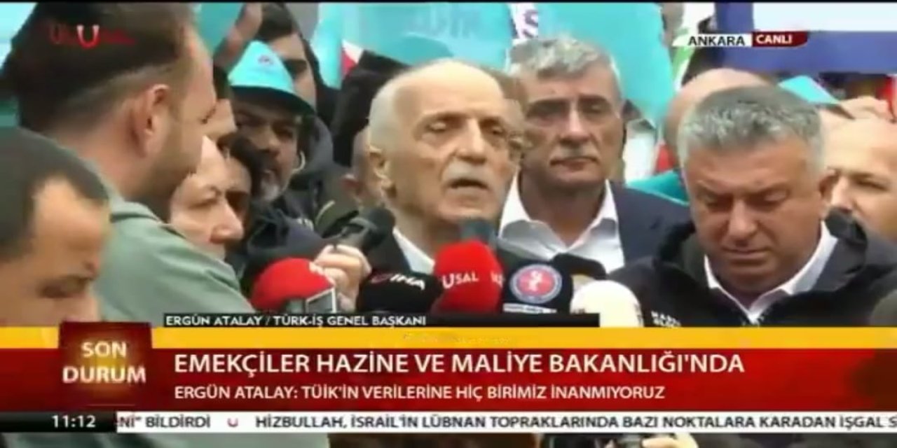 TÜRK-İŞ Başkanı Ergün Atalay“ Kıdem tazminatını kaldırmayı sakın ha aklınızdan geçirmeyin”