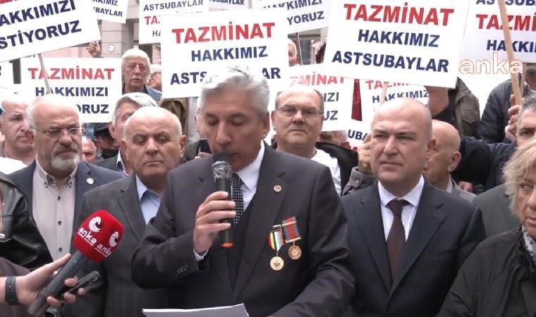 Emekli astsubaylardan MSB önünde protesto!