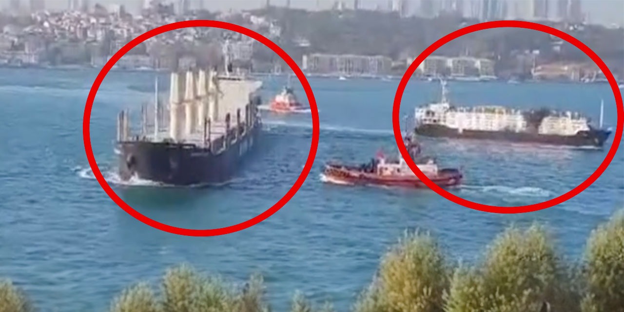 İstanbul Boğazı'nda iki gemi çarpıştı