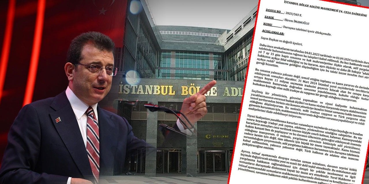 İmamoğlu'nun istinaf dilekçesi ortaya çıktı: Kravat indirimi bana yapılmadı. Ceza verecekseniz yüzüme okuyun