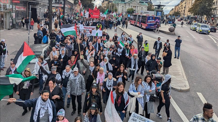 İsveç'te İsrail protestosu: Netanyahu'nun tek isteği ABD'yi savaşa dahil etmek