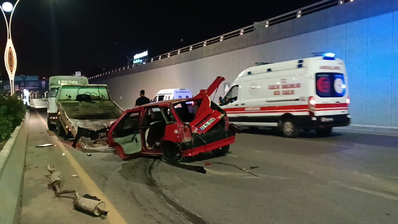 Gaziantep’te otomobil takla attı 1 ölü, 4 yaralı