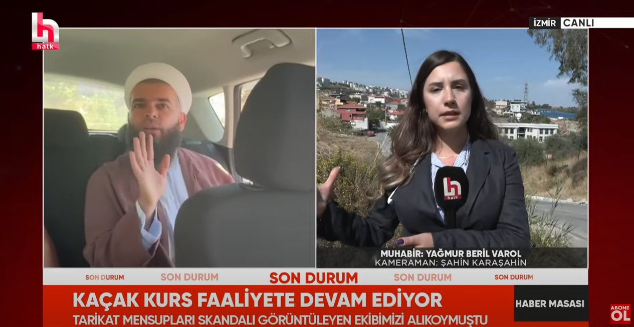 Kaçak tarikat binasını haber yapan Halk TV ekibine saldırı. Muhabir tüm detayları canlı yayında anlattı