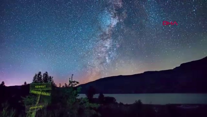 Nemrut'ta yıldızları görüntüledi