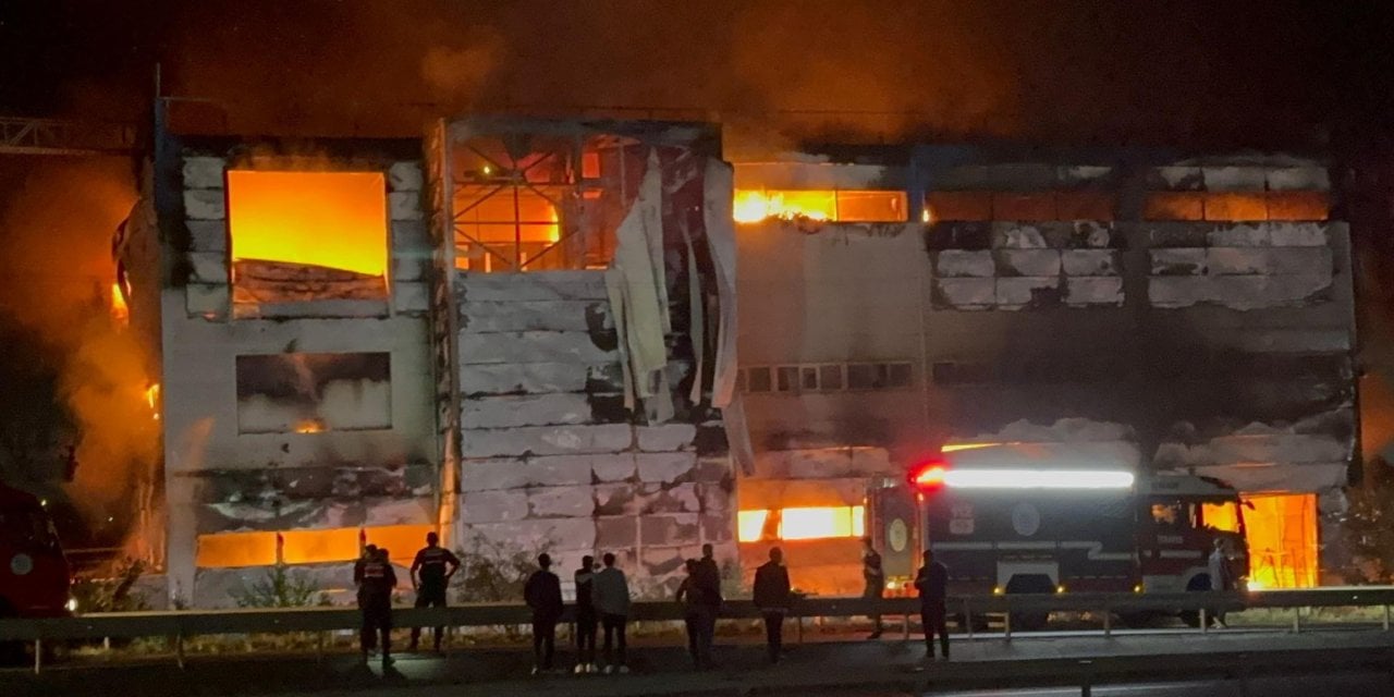 Tekirdağ’da korkutan fabrika yangını