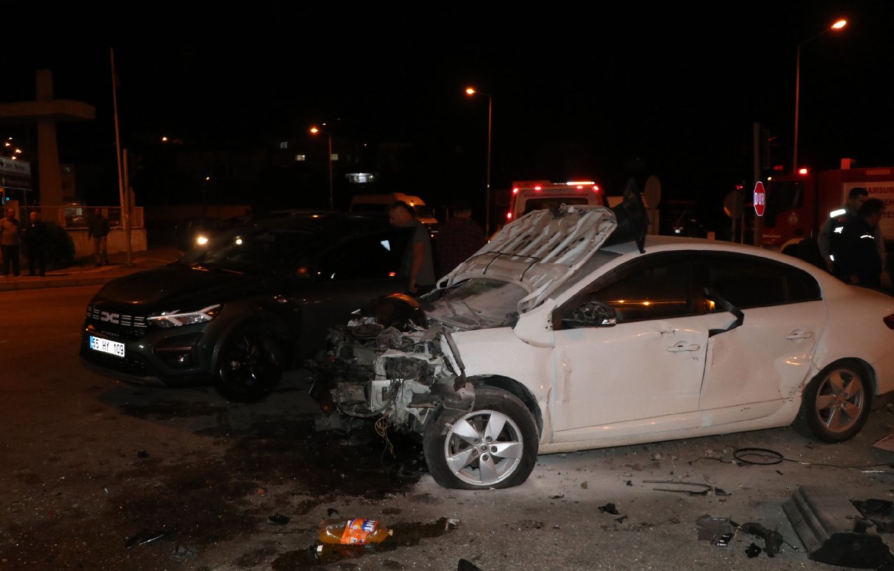 Samsun'da zincirleme kaza meydana geldi, 4 kişi yaralandı