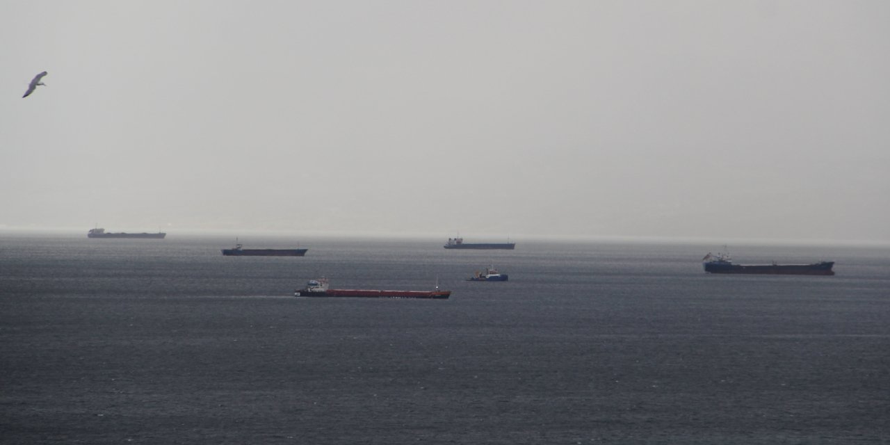 Karadeniz'de kötü hava koşulları yüzünden bazı gemiler Sinop Limanı'na demir attı