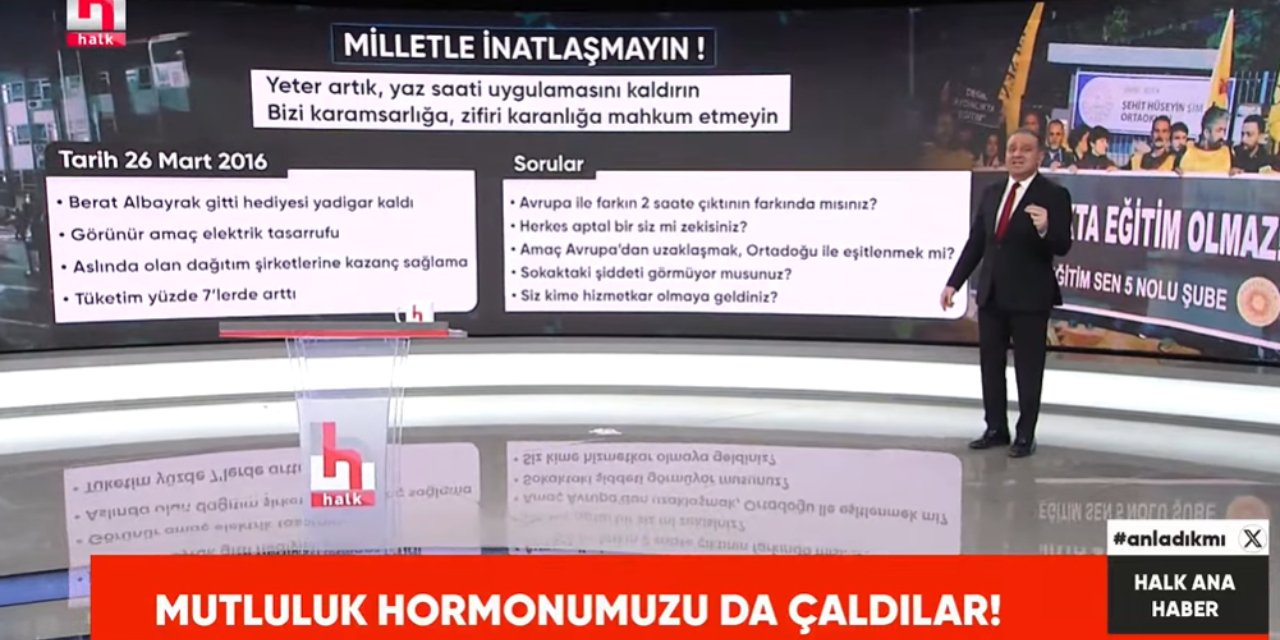 Ekrem Açıkel iktidarın inatla sürdürdüğü kış saati uygulamasına böyle isyan etti. 'Bizi karamsarlığa mahkum etmeyin'