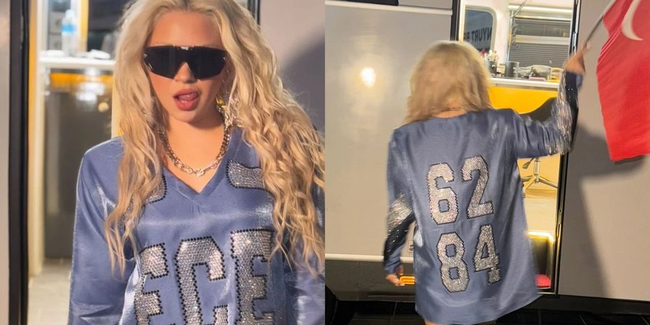 Ece Seçkin kıyafetiyle 6284 sayılı kanuna dikkat çekti