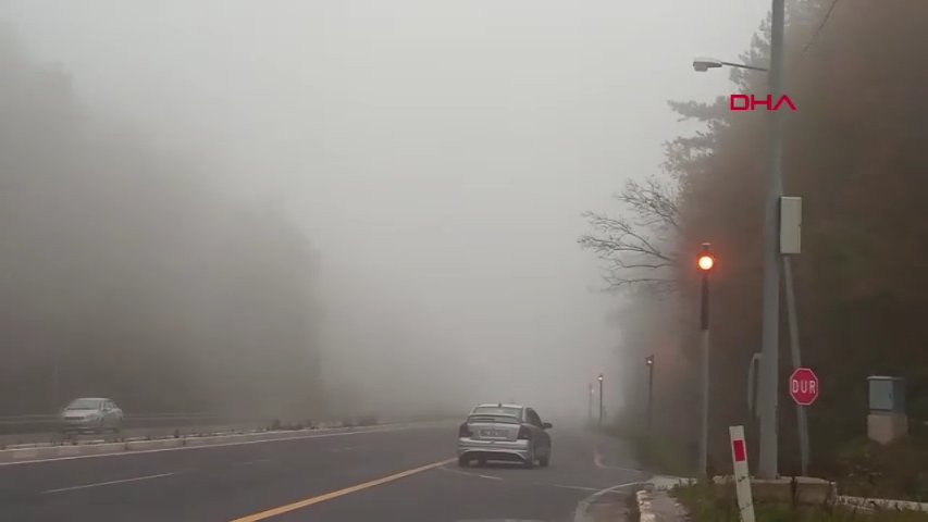 Bolu Dağı'nda yoğun sis etkili oldu