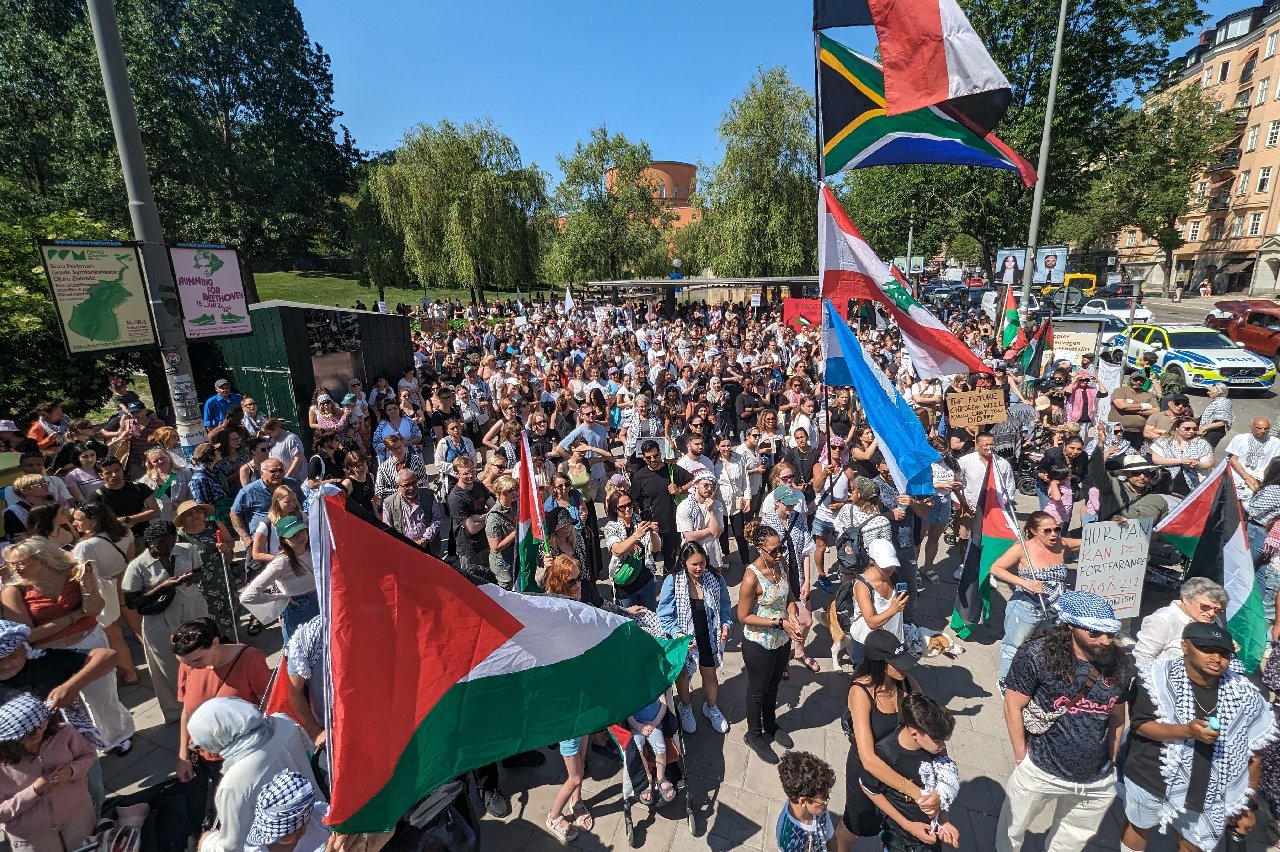 İsveç'te İsrail protestosu