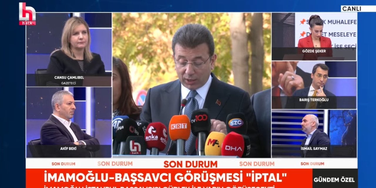 İsmail Saymaz Halk TV'de açıkladı. Ekrem İmamoğlu ile Akın Gürlek görüşecek mi?