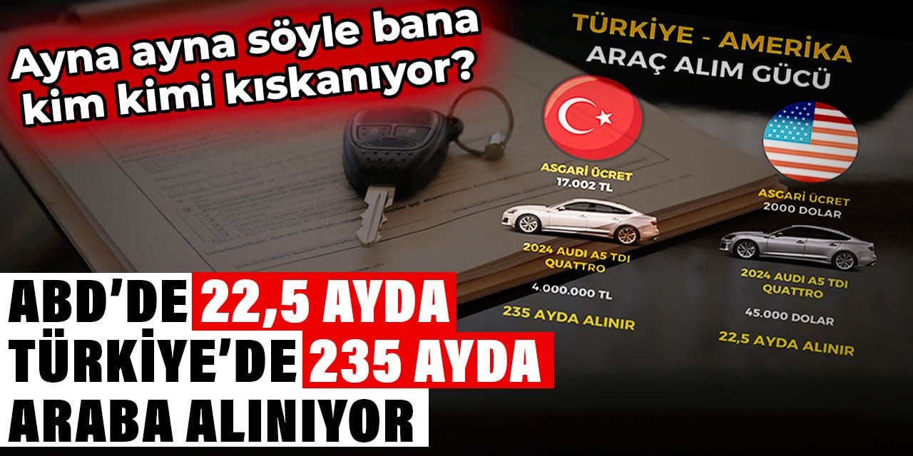 Asgari ücretle ABD'de 22 buçuk ayda, Türkiye'de 235 ayda araba alınabiliyor