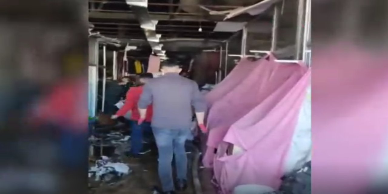 2 giyim mağazası küle döndü. Zarar 1 milyon lirayı aştı