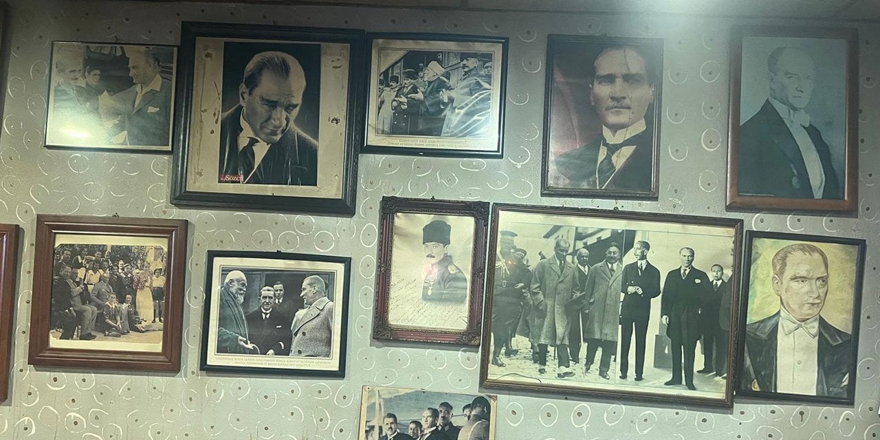 Atatürk'ü babasının mirası kahvehanede yaşatmaya devam ediyor