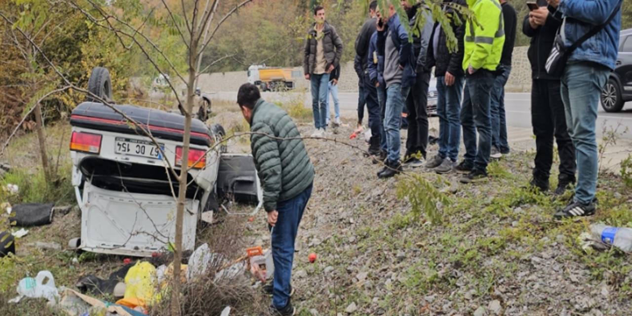 Zonguldak'ta otomobil takla attı. Yaralılar var