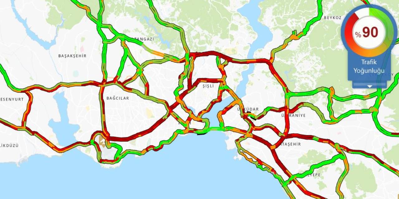 İstanbul'da trafik durma noktasına geldi. Çile bülbülüm çile...