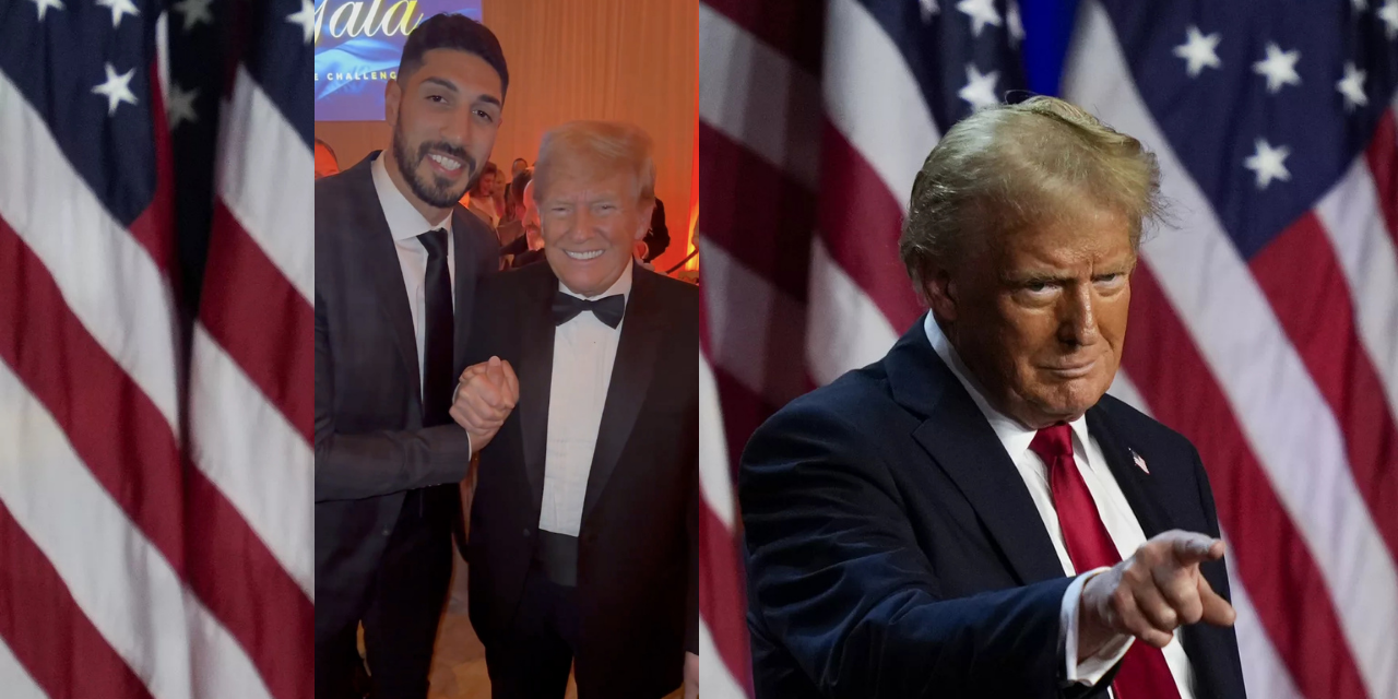 Donald Trump FETÖ'cü Enes Kanter ile bir araya geldi. Samimi pozları dikkat çekti