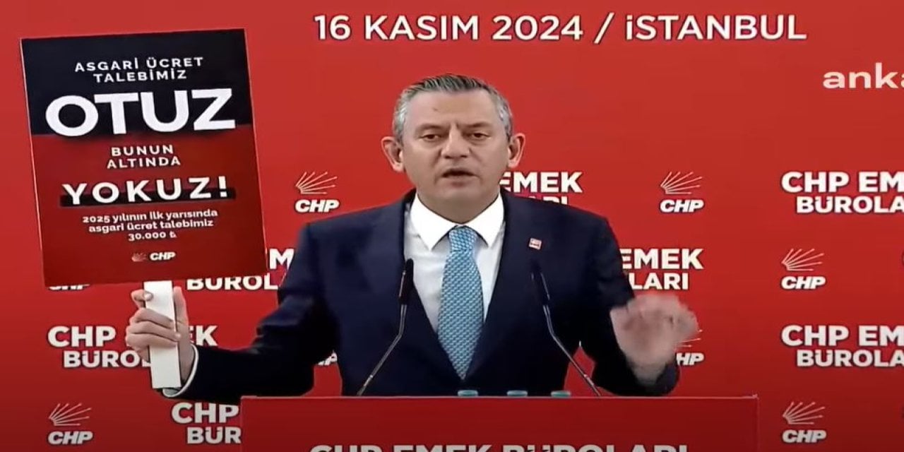 Özgür Özel'den asgari ücret açıklaması: 30 bin liranın altında bir rakama yokuz