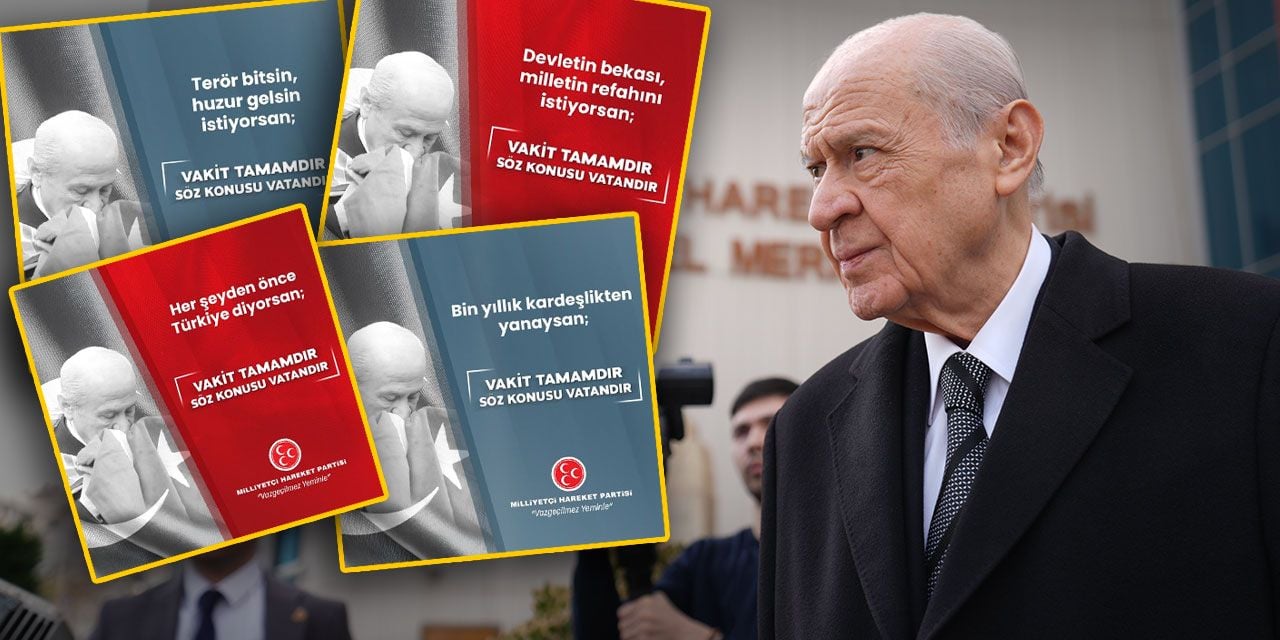 MHP'den aynı gün aynı saatte yeni paylaşım. Bahçeli 'sözümün arkasındayım' demişti