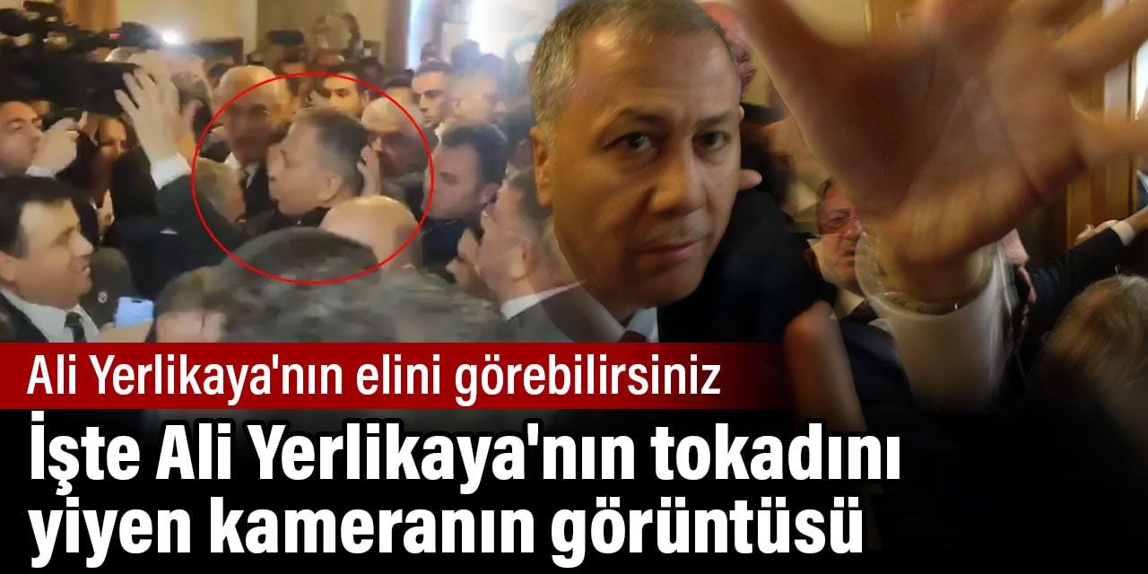 İşte Ali Yerlikaya'nın tokatını yiyen kameranın görüntüsü. Ali Yerlikaya'nın elini görebilirsiniz