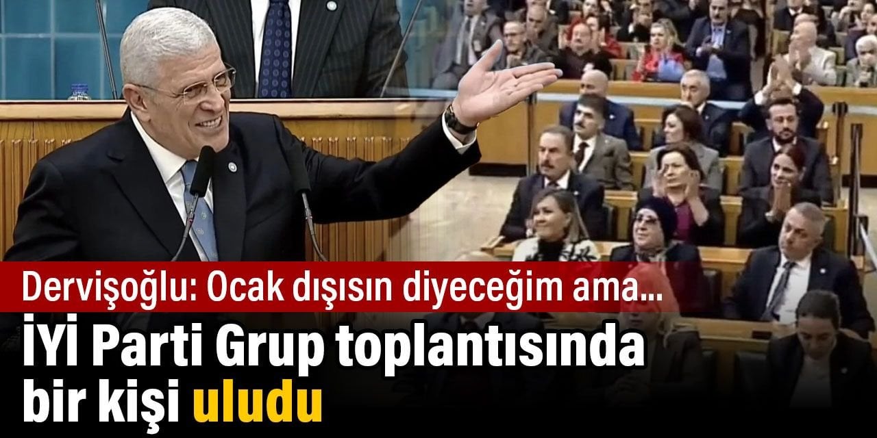 İYİ Parti Grup Toplantısında bir kişi uludu