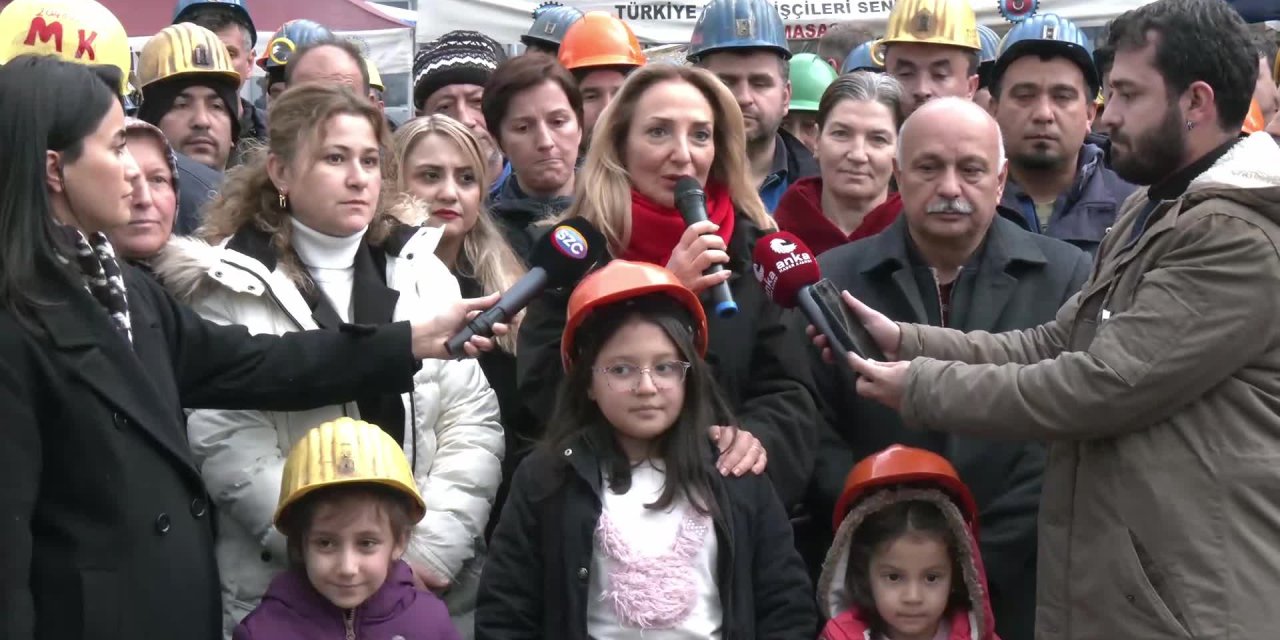 CHP heyeti Nallıhan'da direnen madencilere destek verdi