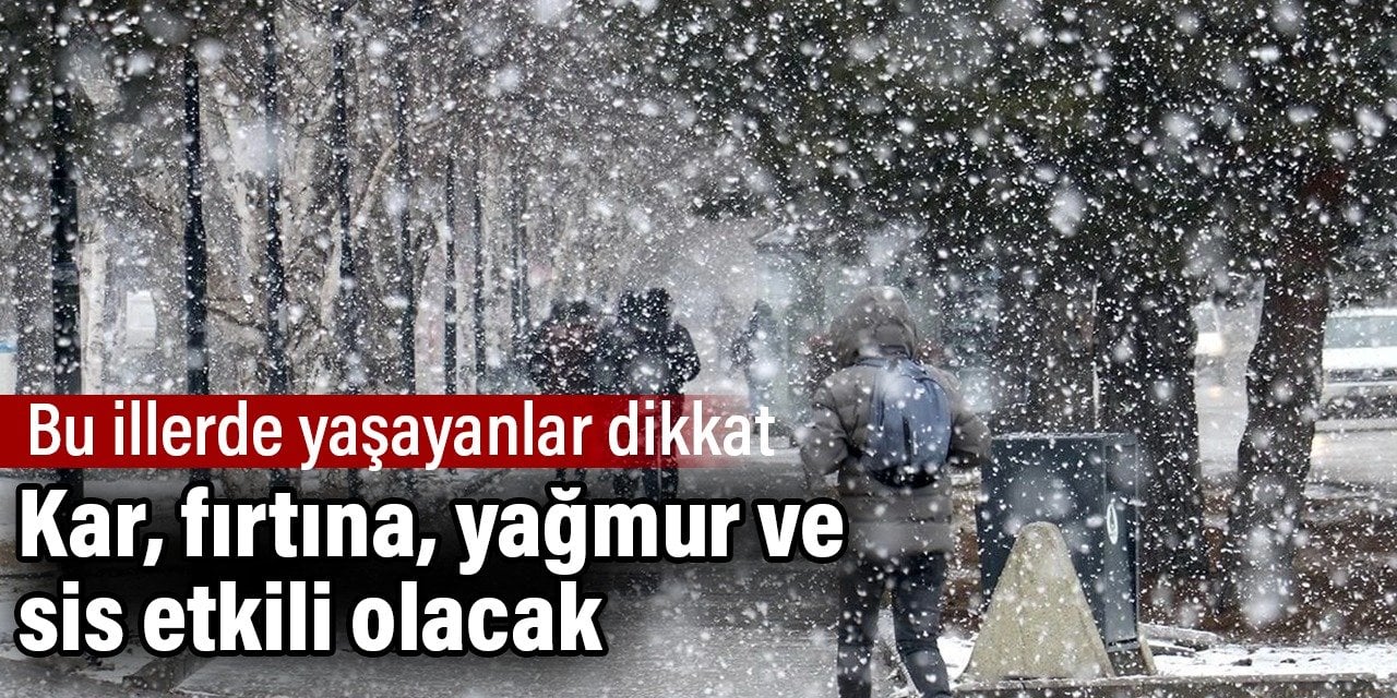 Meteoroloji'den 49 ile sarı ve turuncu alarm. Sağanak lodos ve kar