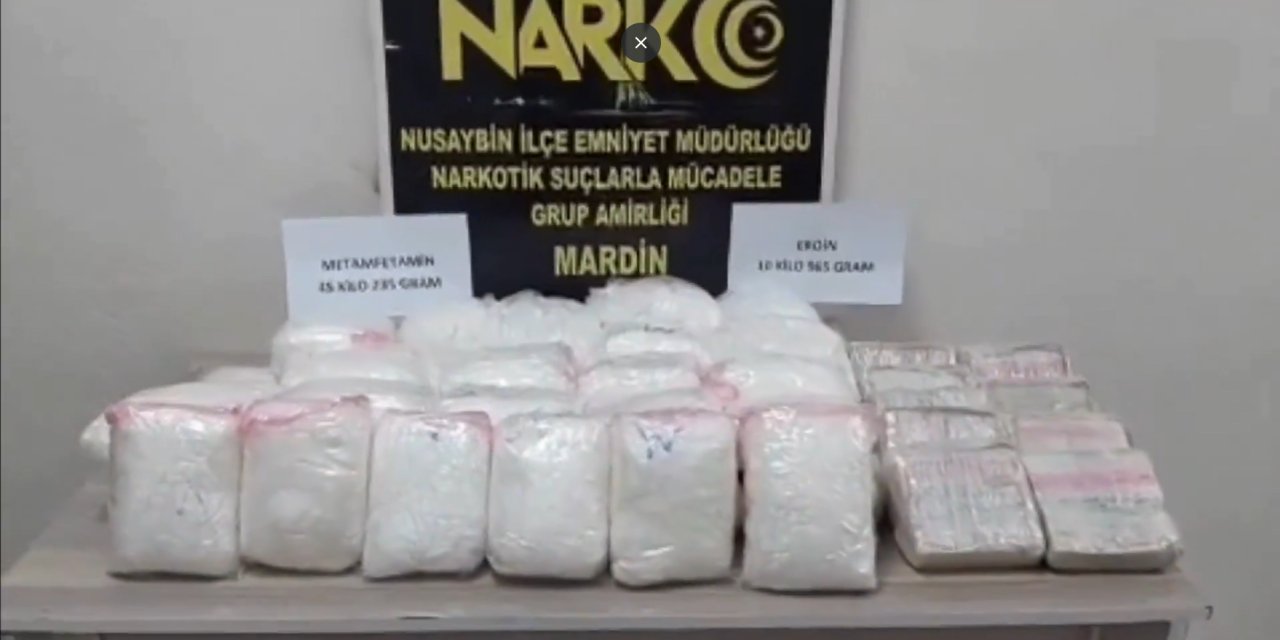 Mardin'de uyuşturucu operasyonu: 56 kilo 200 gram ele geçirildi