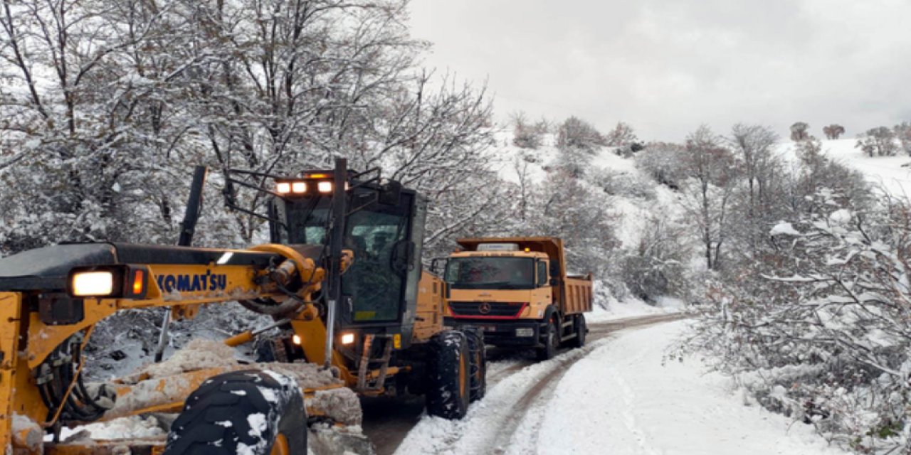 Amasya'da 93 köy yolu ulaşıma kapandı