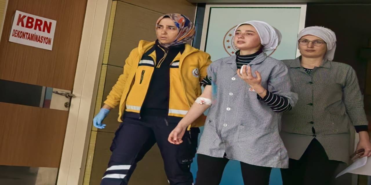 Genç kız elini dokuma makinesine kaptırdı