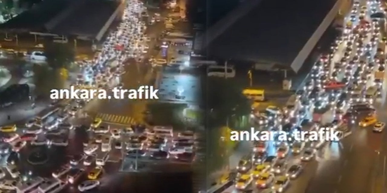 Ankara'da oluşan trafik İstanbul'u aratmadı